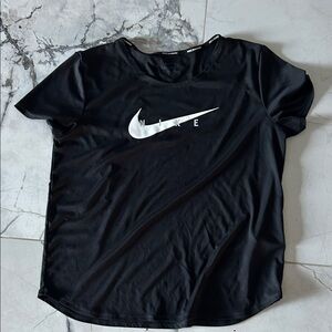Nike Black Tee with White Logo